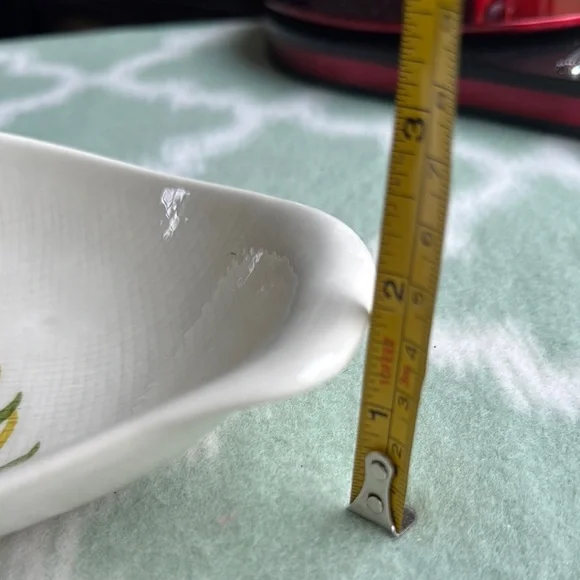 Vintage 1950s Red Wing pink spice floral divided Ceramic Dish - Picture 11 of 11